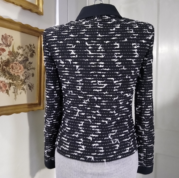 EPISODE Black and White Textured Blazer - Picture 4 of 6